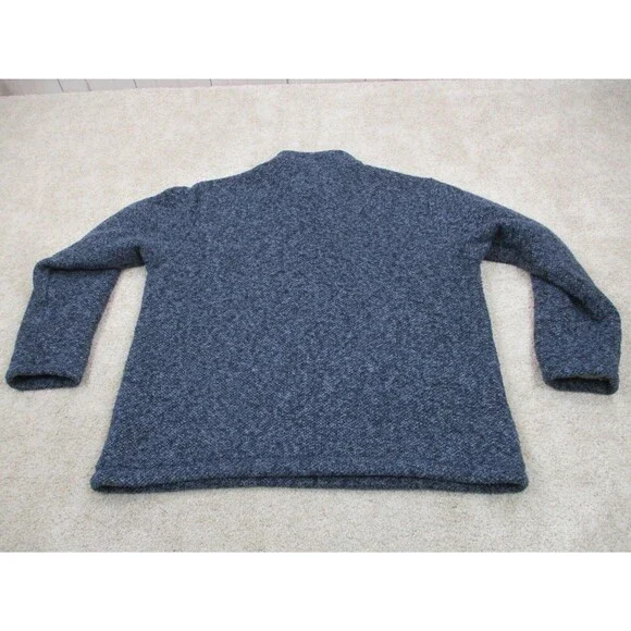 Orvis Sweater Men Extra Large Blue Heavyweight Fleece Outdoor Zip Pullover Camp - Picture 7 of 12
